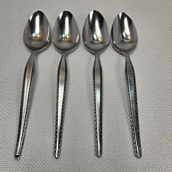 National Stainless Granada Spoons Set of 4 Japan MCM - Picture 3 of 6